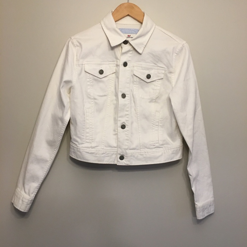 💞Vineyard Vines White Denim Jacket